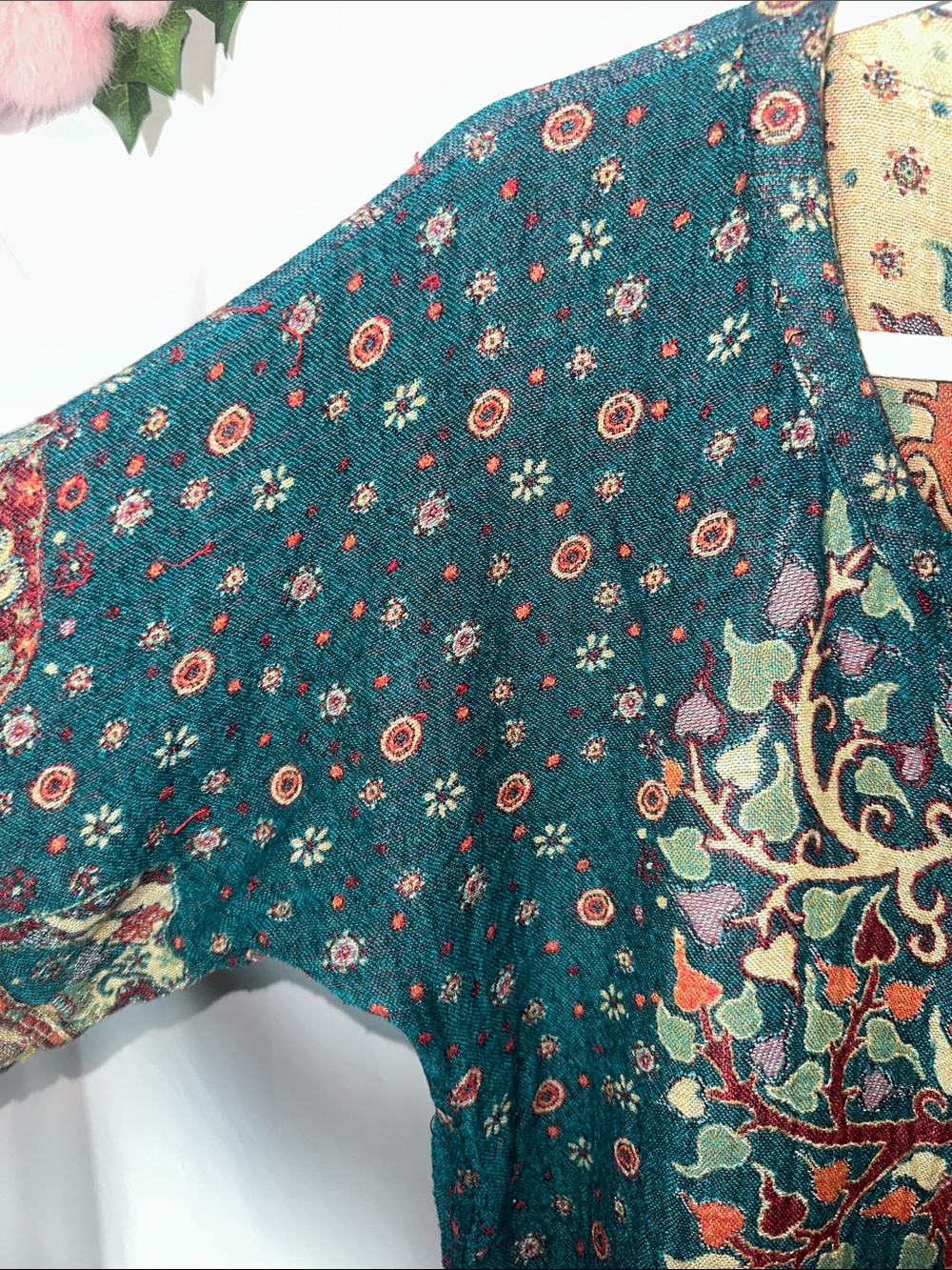 EARTHBOUND Teal Boho Elephant & Tree Tunic - reversible - Picture 4 of 9